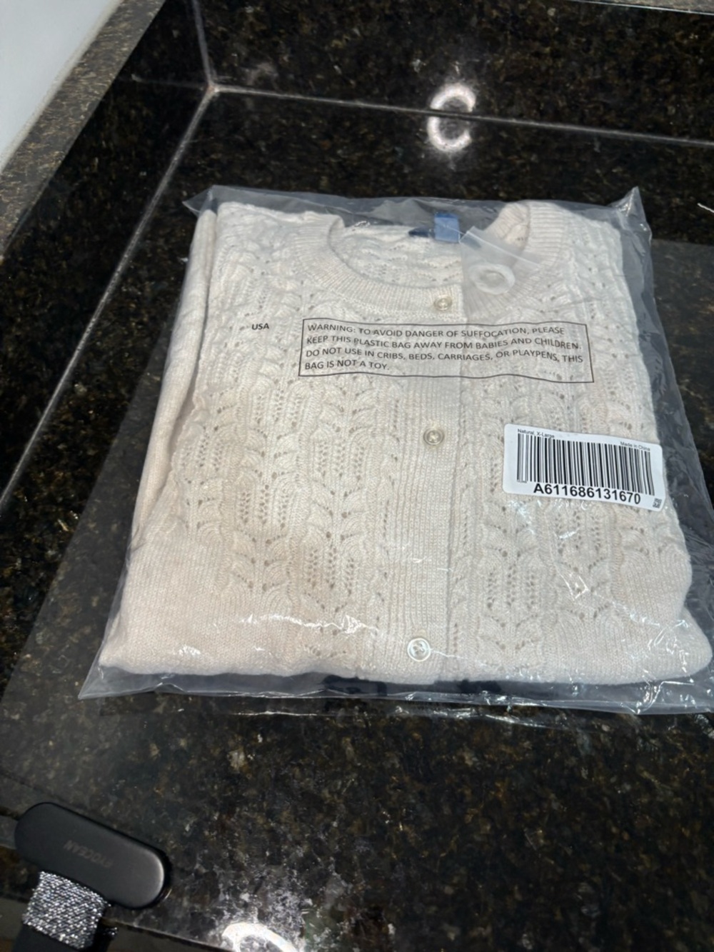 D & CO SIGNATURE NIP Women's Cream Knit Button-Front Sweater Cardigan - Picture 10 of 11